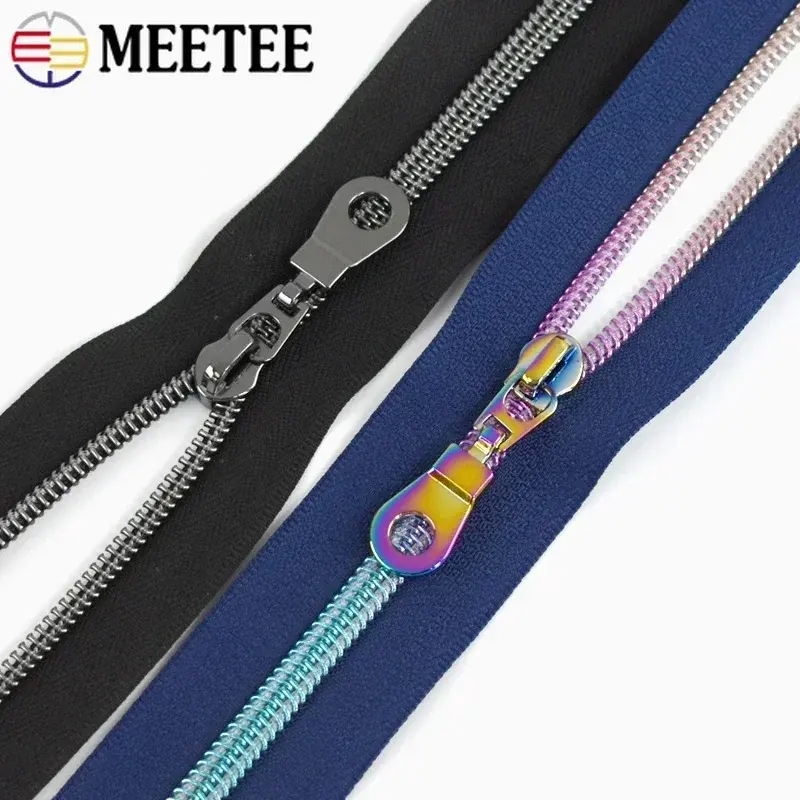 1-4Meters 5# Nylon Zippers Tape By The Meter Garment Bag Zipper Sliders Sewing Zips Closure Zip Repair Kits DIY Accessories