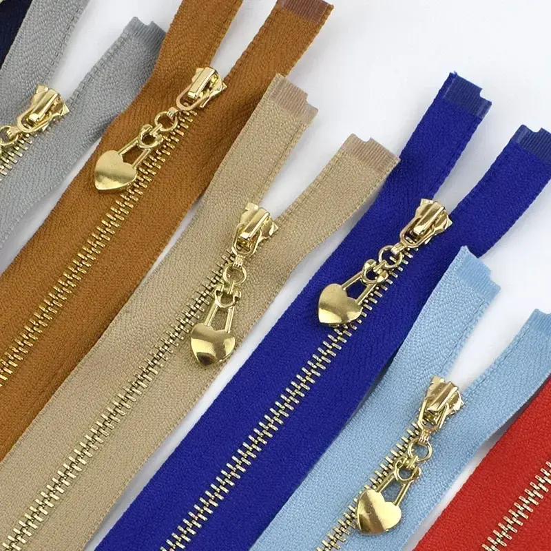 3# 2Pcs Decorative Metal Zipper Zip Closure for Bags Purse Wallet Zip Jacket Skirt Zipper Repair Kit DIY Replacement Accessories