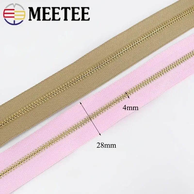 3# 2Pcs Decorative Metal Zipper Zip Closure for Bags Purse Wallet Zip Jacket Skirt Zipper Repair Kit DIY Replacement Accessories