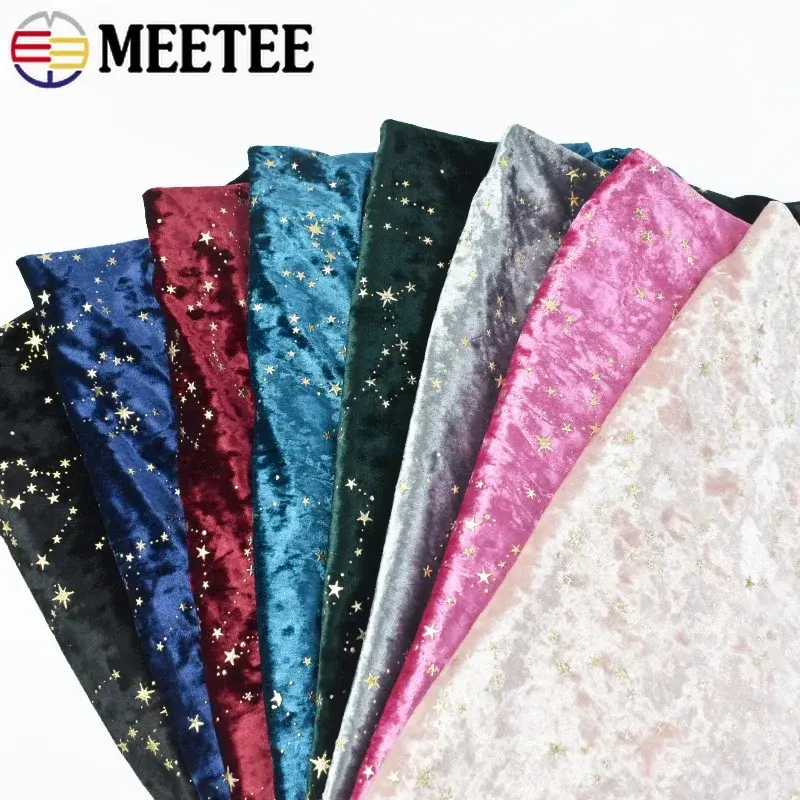 45/90X145cm Polyester Spandex Velvet Fabric DIY Garment Skirts Dress Velour Fabrics Wedding Trims  Sewing Accessories