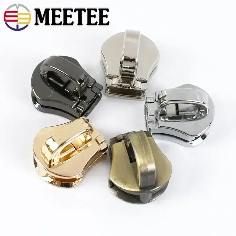 10-30Pcs 3-10# Zipper Sliders For Metal Zippers Tape Bag Pocket Zip Head Wallet Zips Pull Repair Kit DIY Sewing Accessories