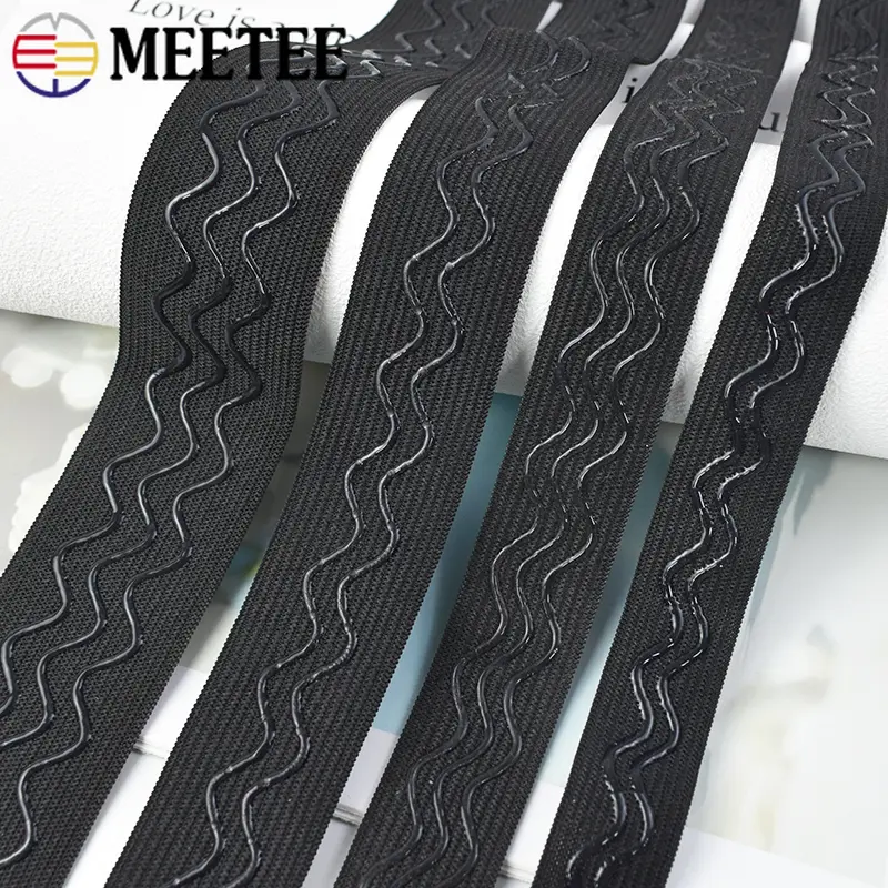 5Meters Silicone Elastic Band for Bra Strap Non-slip Rubber Tapes Webbing Underware Stretch Ribbons DIY Clothes Accessories
