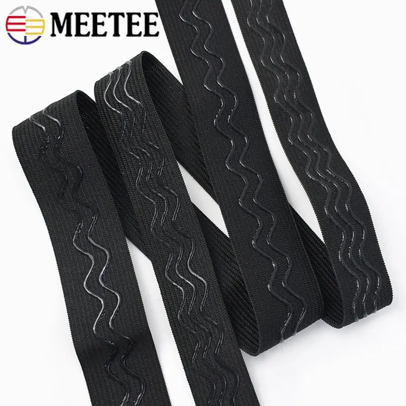 5Meters Silicone Elastic Band for Bra Strap Non-slip Rubber Tapes Webbing Underware Stretch Ribbons DIY Clothes Accessories