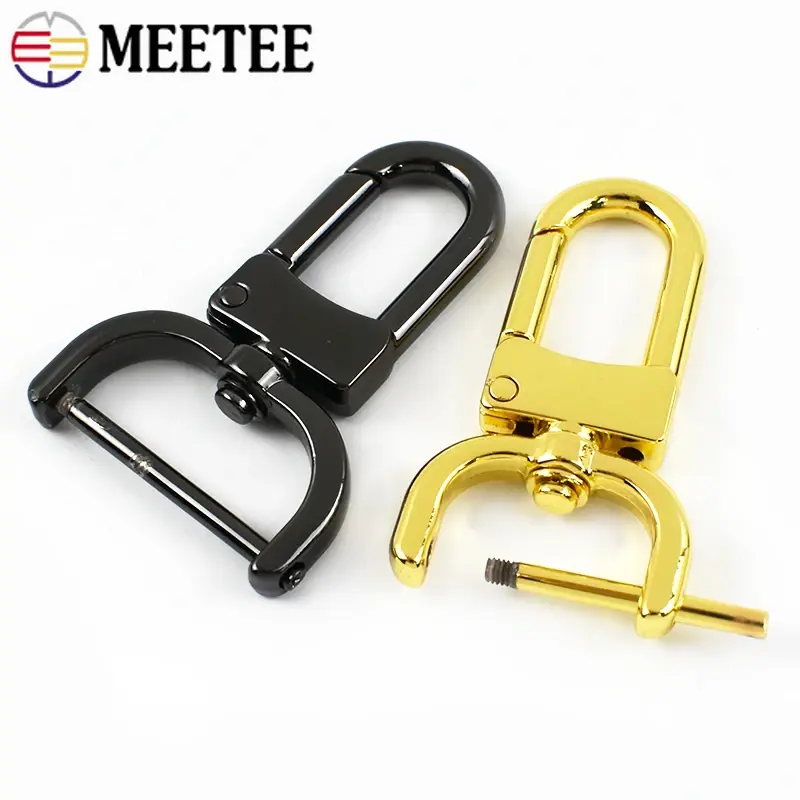 2/5Pcs Meetee 13-26mm Metal Buckle for Bag Strap Removable Screw Clasp Swivel Lobster Buckles Replacement Snap Hooks Accessories