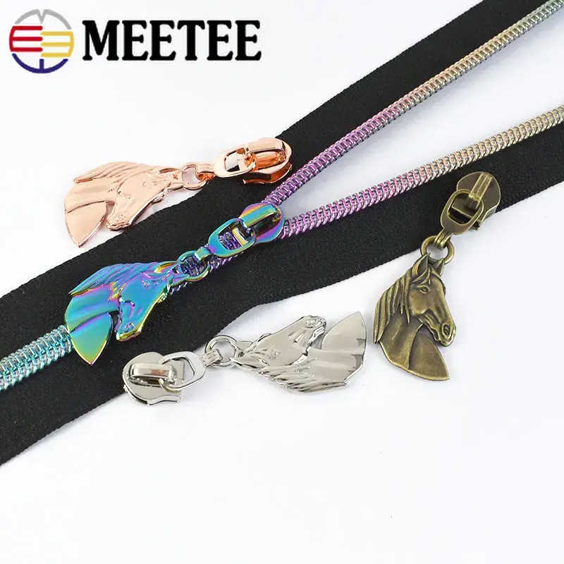 10-30Pc 5# Zipper Pull For Nylon Zippers Tape Bag Garment Decoration Zip Slider Head Zips Repair Kit DIY Coat Sewing Accessoires