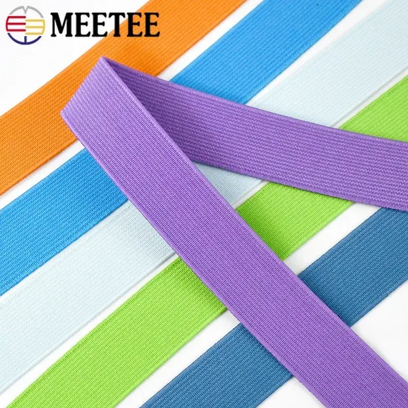 3Meters 25/30/40/50mm Colored Elastic Band Pants Waistband Stretch Webbing Underwear Rubber Bands DIY Clothes Sewing Accessories