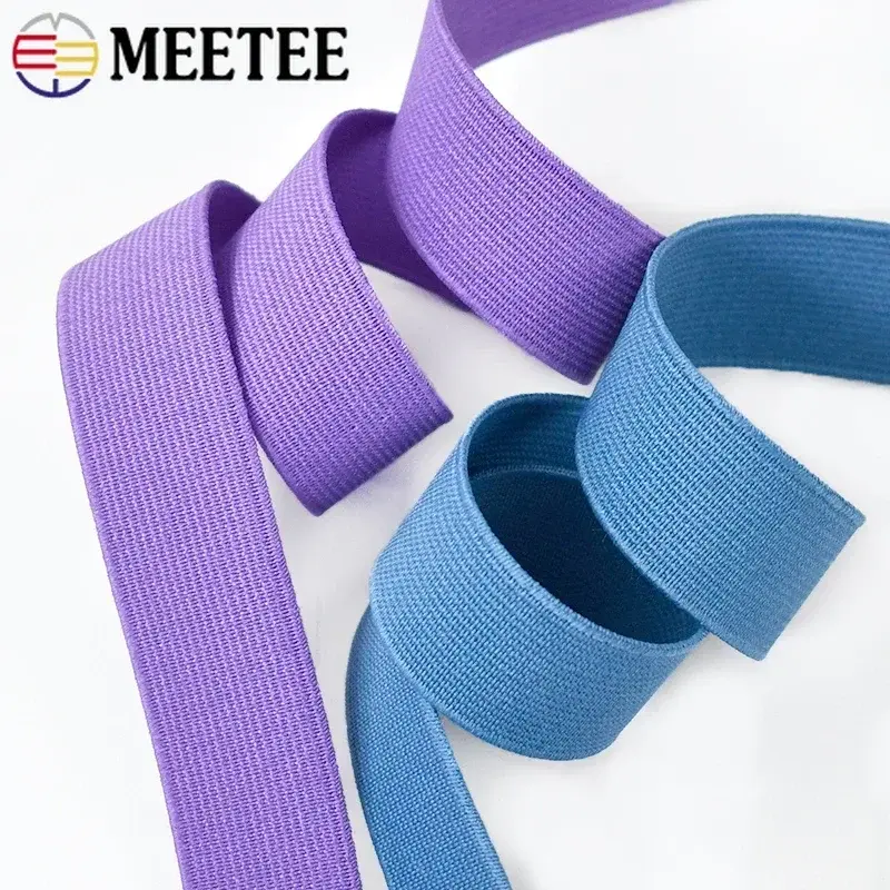 3Meters 25/30/40/50mm Colored Elastic Band Pants Waistband Stretch Webbing Underwear Rubber Bands DIY Clothes Sewing Accessories