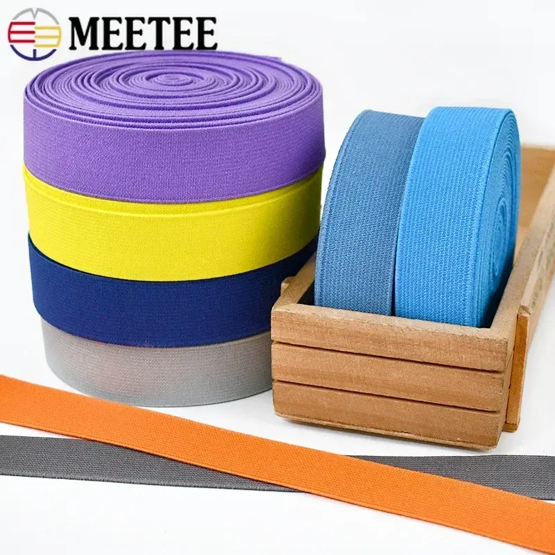 3Meters 25/30/40/50mm Colored Elastic Band Pants Waistband Stretch Webbing Underwear Rubber Bands DIY Clothes Sewing Accessories