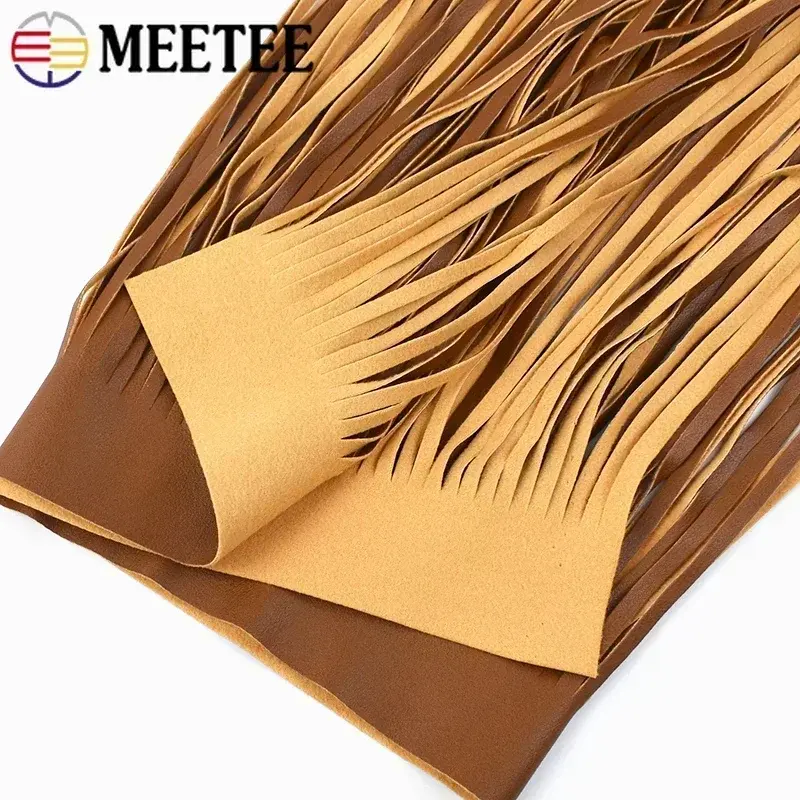 1Pc 66*50/70cm Leather Tassel Fringe For Clothes Ribbon Handbag Lace Trimming Luggage Manual Trim Material DIY Sewing Accessory