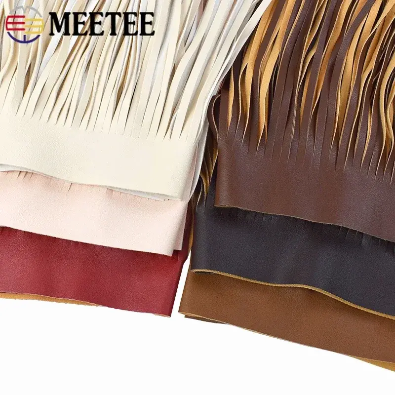 1Pc 66*50/70cm Leather Tassel Fringe For Clothes Ribbon Handbag Lace Trimming Luggage Manual Trim Material DIY Sewing Accessory
