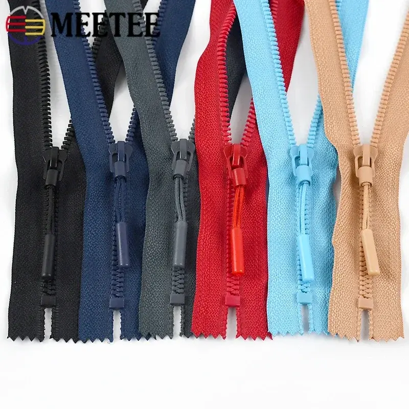 2/5/10Pcs 5# Resin Zippers 5/18/25cm Close-End 40-80cm Open-End for Sewing Bags Clothes DIY Garment Accessories Zips Repair Kits
