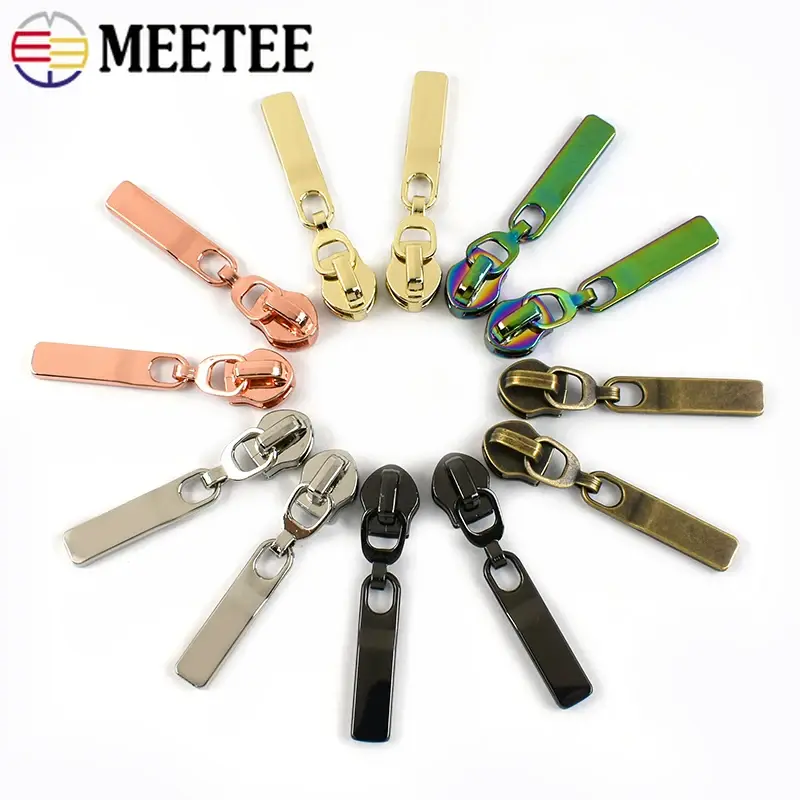 5-30Pcs 5# Zipper Slider for Nylon Zippers Tape Bags Jacket Zips Puller Closures Zip Head Lock Repair Kit DIY Sewing Accessories