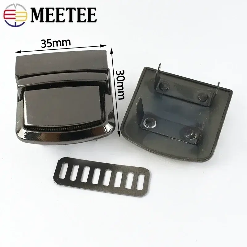 Meetee 1-10Pcs Metal Bag Lock Buckle For Women Handbag Closure Clasps Purse Snap Locks Buckles Repair Kit DIY Sewing Accessories