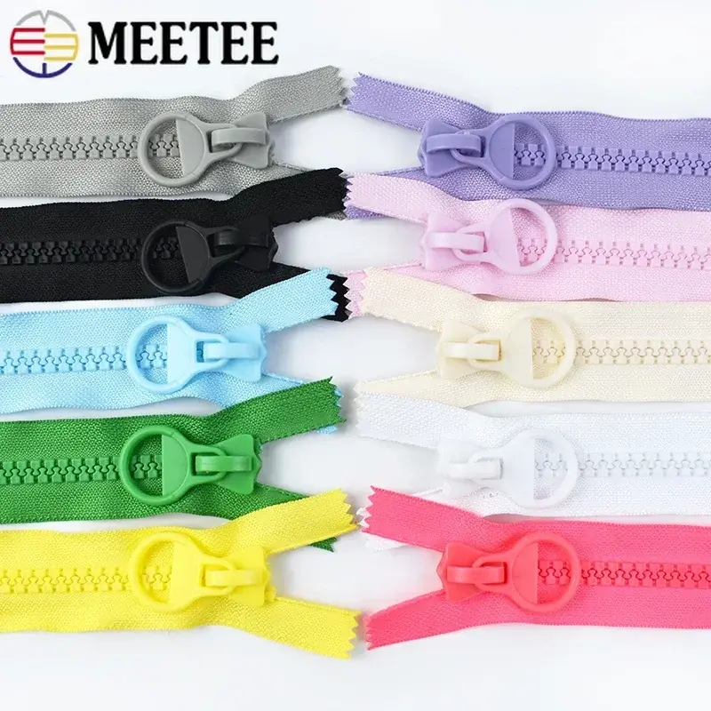 1-5Pcs 20/25/30cm 10# Color Large Resin Zippers Pencil Case No Endless Zipper Closure Decorative Zips Sewing Repair Accessories