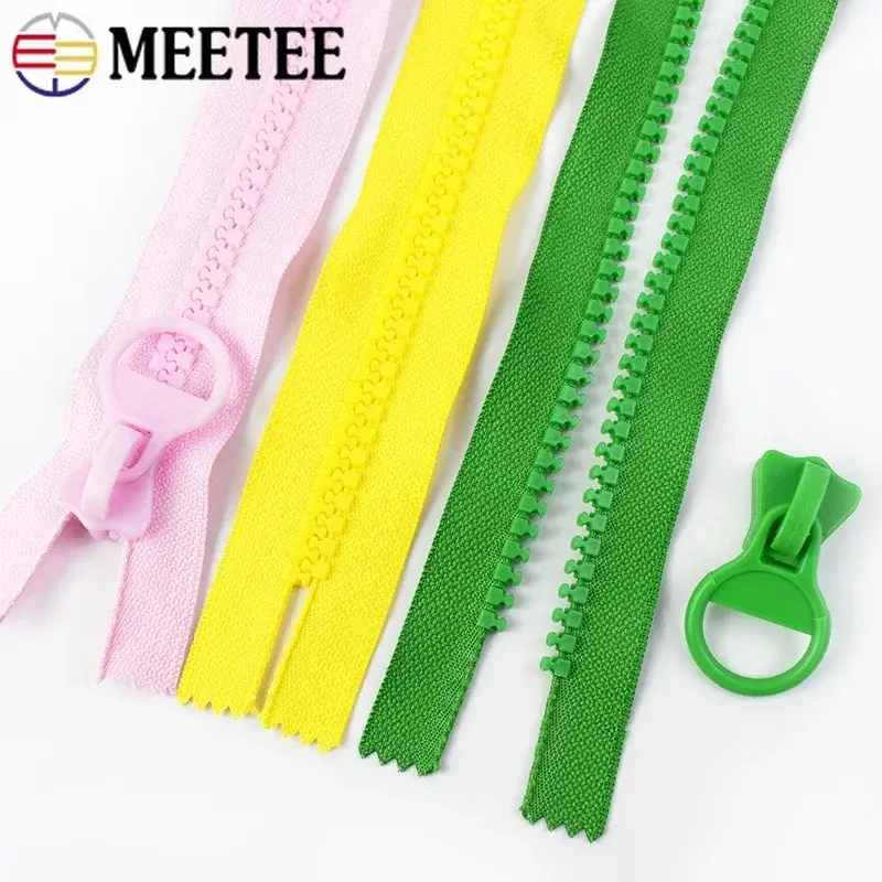 1-5Pcs 20/25/30cm 10# Color Large Resin Zippers Pencil Case No Endless Zipper Closure Decorative Zips Sewing Repair Accessories