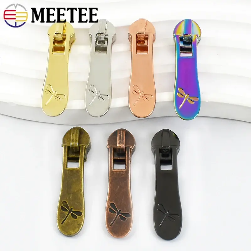 5# Metal Zipper Sliders For Nylon Zippers Tape Bag Clothes Zips Pulls Closure Pocket Zip Head Repair Kit DIY Sewing Accessories
