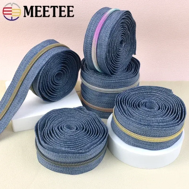 1-10M 5# Nylon Zippers Tape By The Meter For Sewing Bags Zipper Clothes Luggage Coil Zips Jacket Shoes Zip Repair Kit Accessory