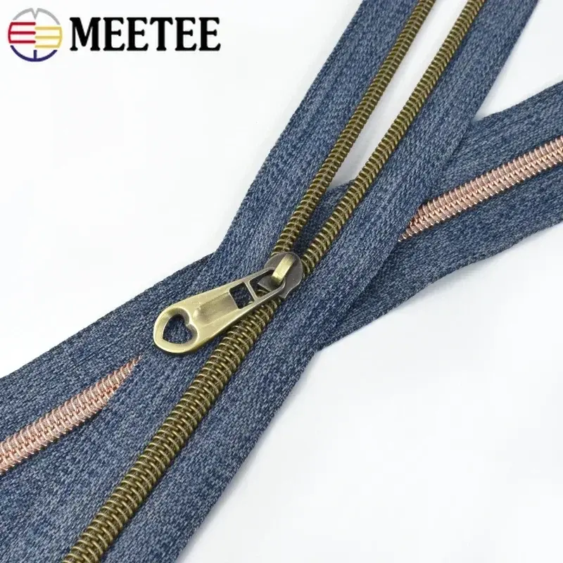 1-10M 5# Nylon Zippers Tape By The Meter For Sewing Bags Zipper Clothes Luggage Coil Zips Jacket Shoes Zip Repair Kit Accessory