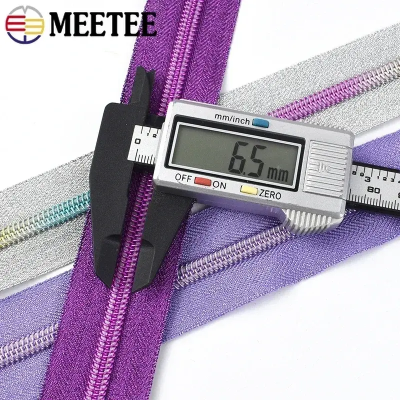 5# Sewing Zippers Tape +Nylon Zipper Slider Plastic Coil Zips Pulls Bag Pocket Decorative Heads Repair Kit Accessory