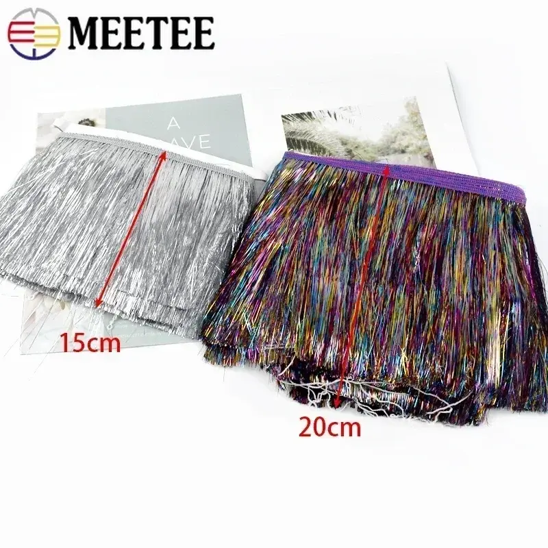 2/5/10Meters Meetee 15cm Colorful Fringes Tassels Clothes Dress Lace Trim Curtain Decoration Ribbon DIY Garment Accessories