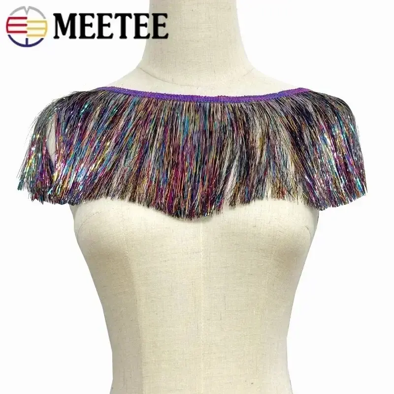 2/5/10Meters Meetee 15cm Colorful Fringes Tassels Clothes Dress Lace Trim Curtain Decoration Ribbon DIY Garment Accessories