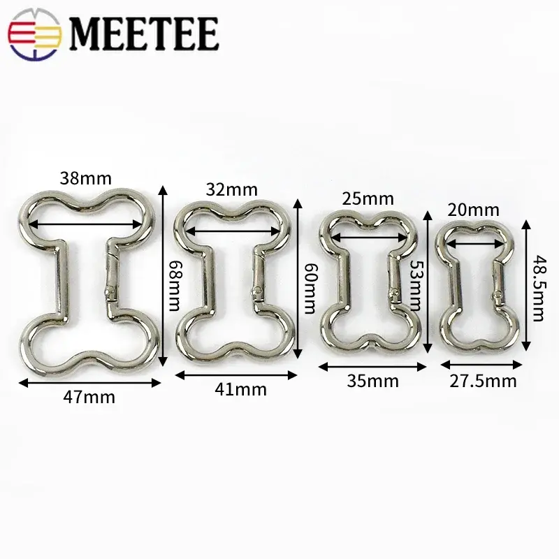 5/10Pcs Bone Metal Ring Buckle for Strap Bag O D Rings Clasp Webbing Belt Clip Buckles Spring Hooks DIY Handbag Accessories