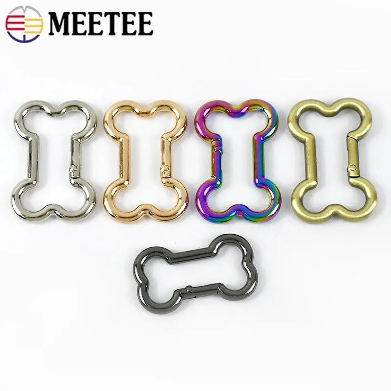 5/10Pcs Bone Metal Ring Buckle for Strap Bag O D Rings Clasp Webbing Belt Clip Buckles Spring Hooks DIY Handbag Accessories