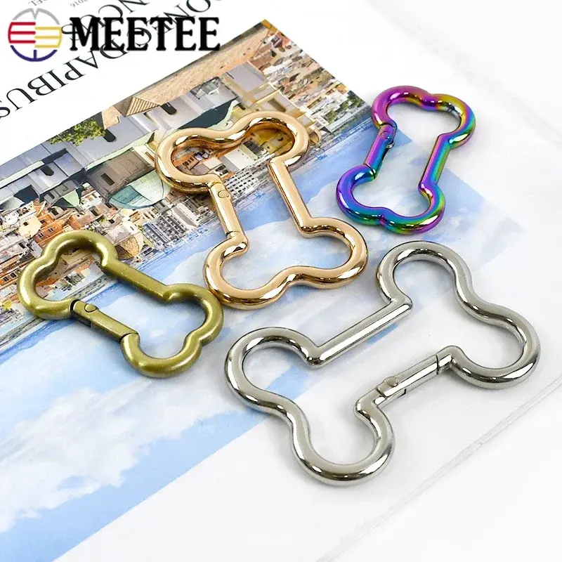 5/10Pcs Bone Metal Ring Buckle for Strap Bag O D Rings Clasp Webbing Belt Clip Buckles Spring Hooks DIY Handbag Accessories