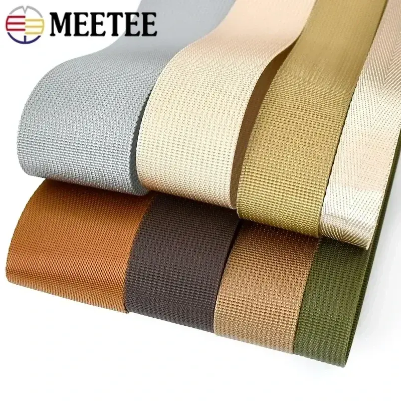 10Meter 20-50mm Nylon Ribbon Band Herringbone Pattern Webbing Tape Belt Backpack Strap DIY Bag Binding Fabric Sewing Accessories