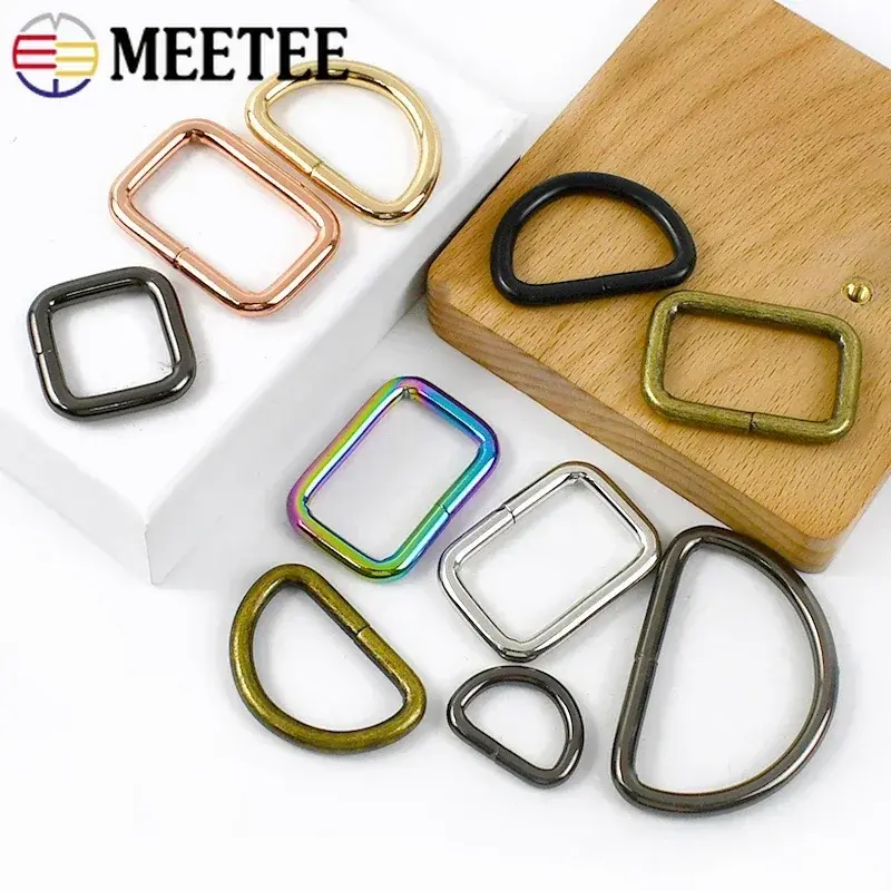 10/20Pcs 16-50mm Metal Buckle for Bags Strap Webbing Adjuster Clasp O D Ring Dog Collar Connector Hooks DIY Hardware Accessories