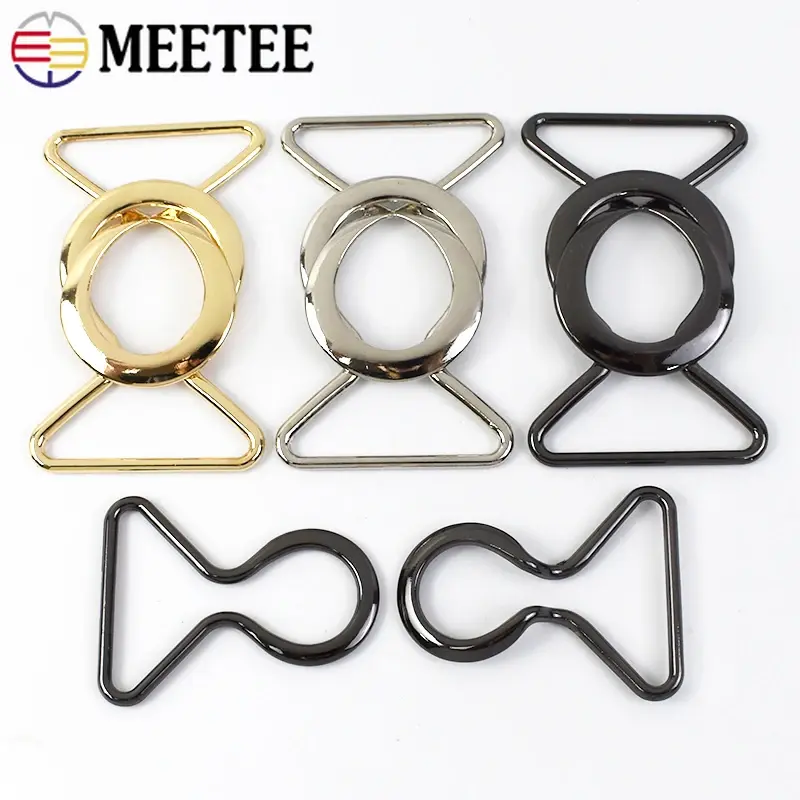 20-40mm 2/5Pcs Metal Belt Buckle For Dress Bag Strap Clasp Women Coat Decorative Button Trouser Snap Hook DIY Sewing Accessories