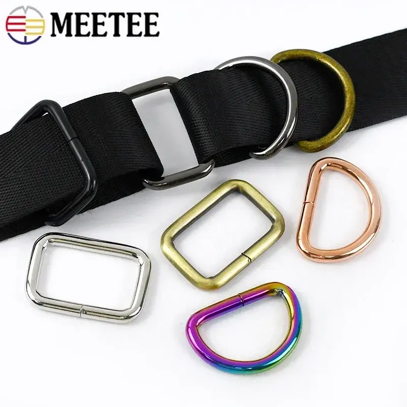 10/20Pcs 16-50mm Metal Buckle for Bags Strap Webbing Adjuster Clasp O D Ring Dog Collar Connector Hooks DIY Hardware Accessories