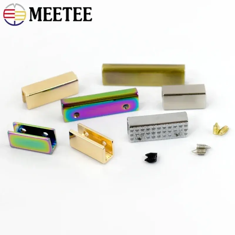 5Pcs 19-52mm Metal Clip Buckles Corner Screws Edges Protector Buckle Strap Cover Tail Clips Clasp Webbing End Stopper DIY Crafts