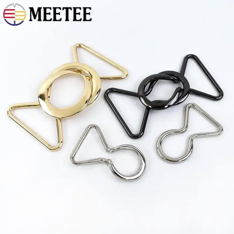 20-40mm 2/5Pcs Metal Belt Buckle For Dress Bag Strap Clasp Women Coat Decorative Button Trouser Snap Hook DIY Sewing Accessories