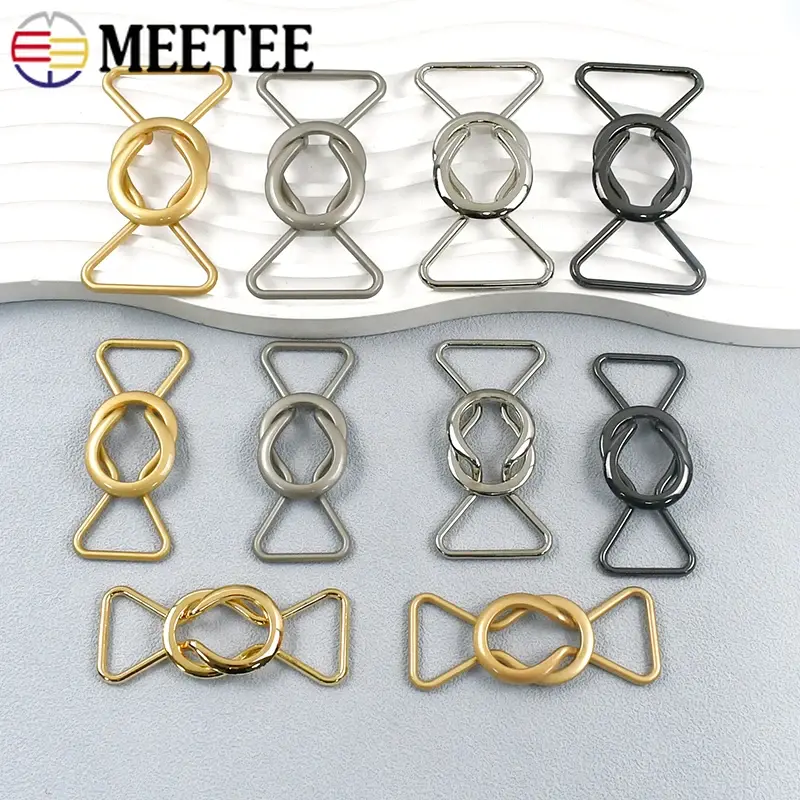 20-40mm 2/5Pcs Metal Belt Buckle For Dress Bag Strap Clasp Women Coat Decorative Button Trouser Snap Hook DIY Sewing Accessories