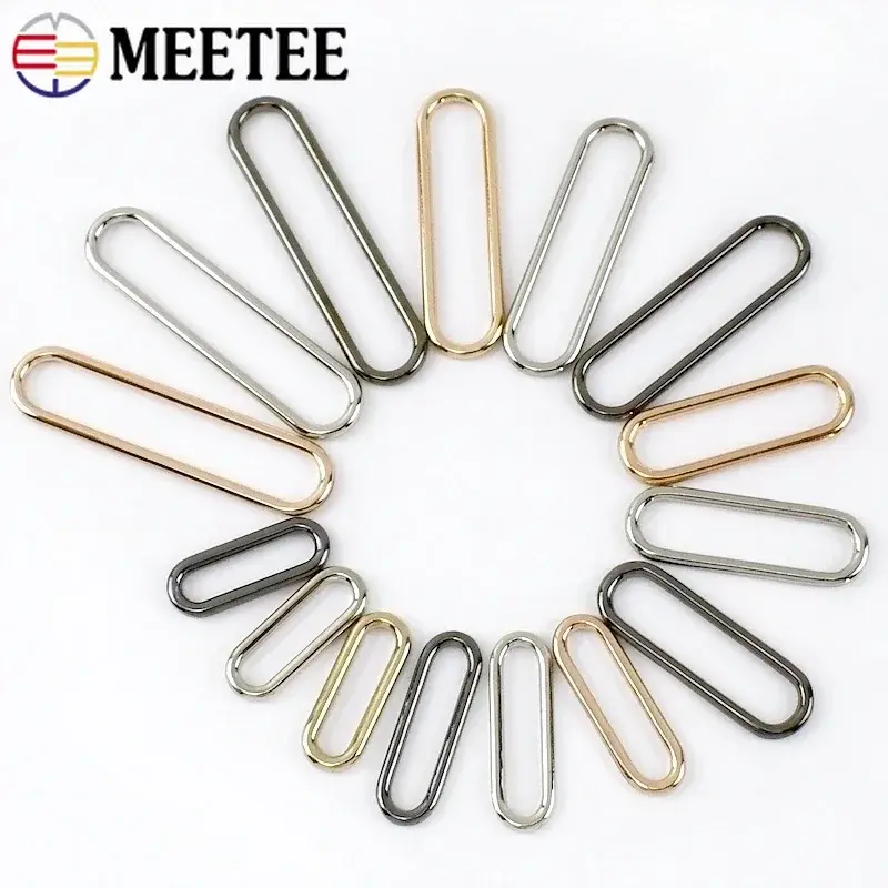 10Pcs 15mm-60mm Metal Ring Buckels Bag Strap Chain O Rings Clasp Shoes Webbing Belt Hook Adjuster DIY Accessories for Handbags