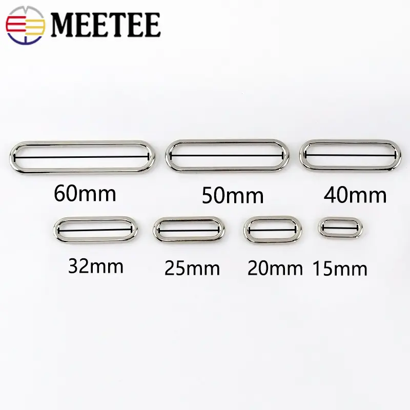 10Pcs 15mm-60mm Metal Ring Buckels Bag Strap Chain O Rings Clasp Shoes Webbing Belt Hook Adjuster DIY Accessories for Handbags