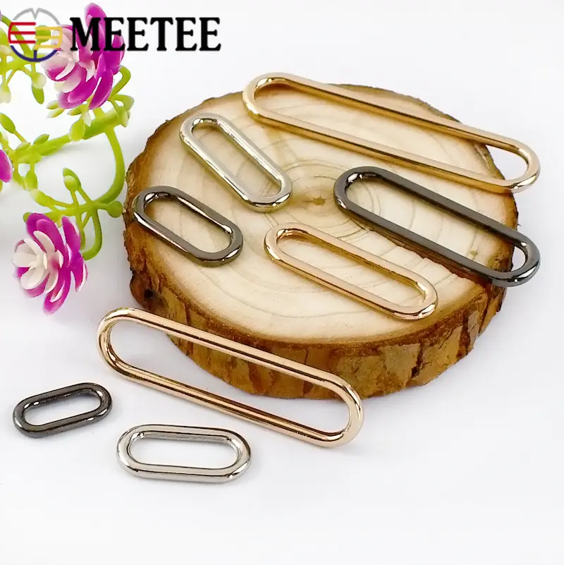 10Pcs 15mm-60mm Metal Ring Buckels Bag Strap Chain O Rings Clasp Shoes Webbing Belt Hook Adjuster DIY Accessories for Handbags