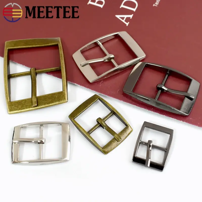 5/10Pcs 15/20/25/30mm Metal Pin Buckles For Shoes Belt Bag Strap Buckle Clasps Webbing Adjuster Hook DIY Sewing Accessories