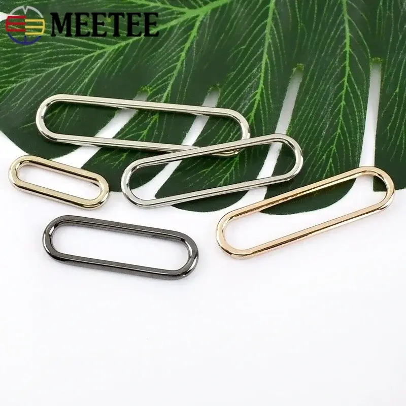 10Pcs 15mm-60mm Metal Ring Buckels Bag Strap Chain O Rings Clasp Shoes Webbing Belt Hook Adjuster DIY Accessories for Handbags