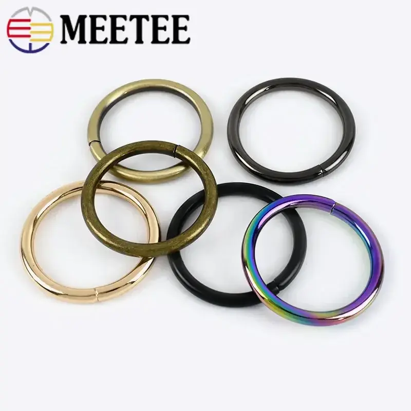 10Pcs Metal O Ring Buckles for Bag Strap Dog Collar Webbing Belt Buckle Clasp Handbag Chain Loops DIY Leather Craft Accessories