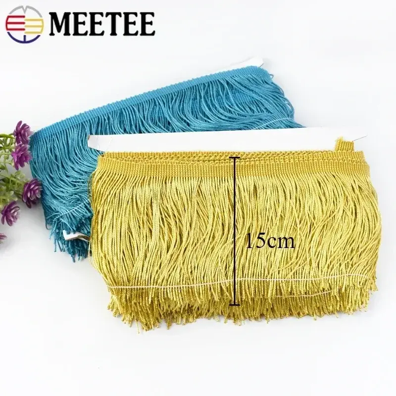 15cm 5/10M Polyester Tassel Fringe for Sewing Curtains Dresses Tassels Trim Lace Ribbon Stage Garment Fringes Fabric Accessories