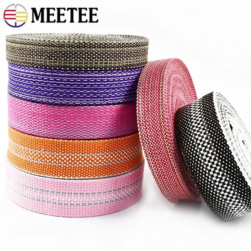 1-5M 20-34mm Polyester Jacquard Webbing Cotton Tape Shoulder Bags Strap Shoes  Backpack Ribbon DIY Clothing Sewing Accessories