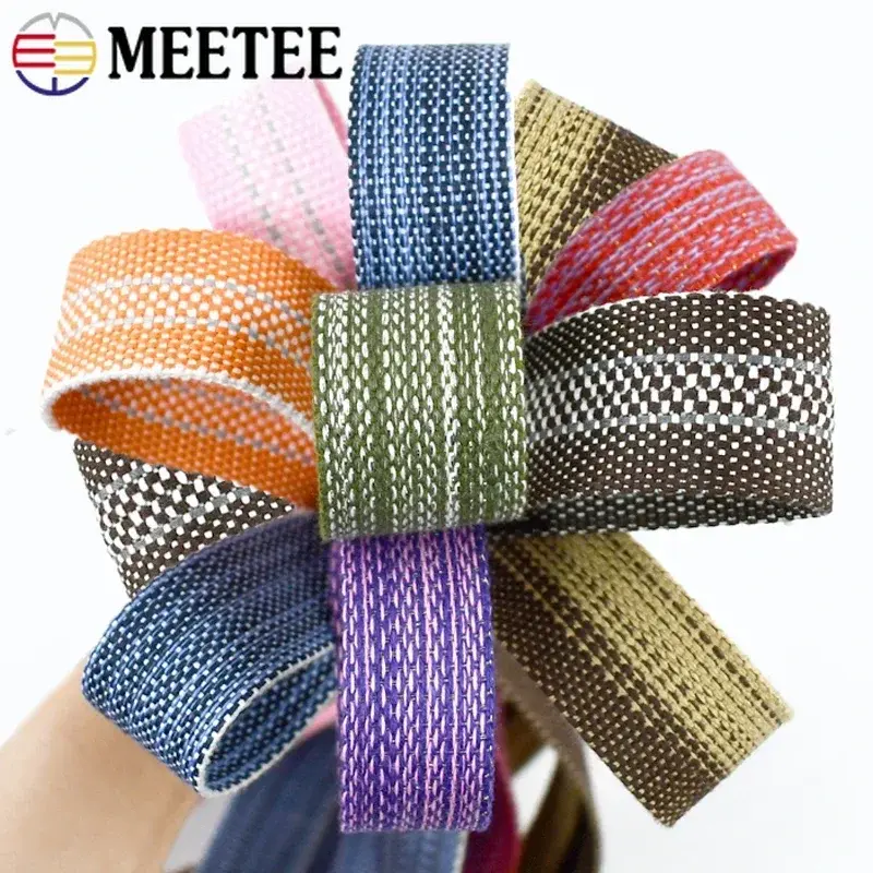 1-5M 20-34mm Polyester Jacquard Webbing Cotton Tape Shoulder Bags Strap Shoes  Backpack Ribbon DIY Clothing Sewing Accessories