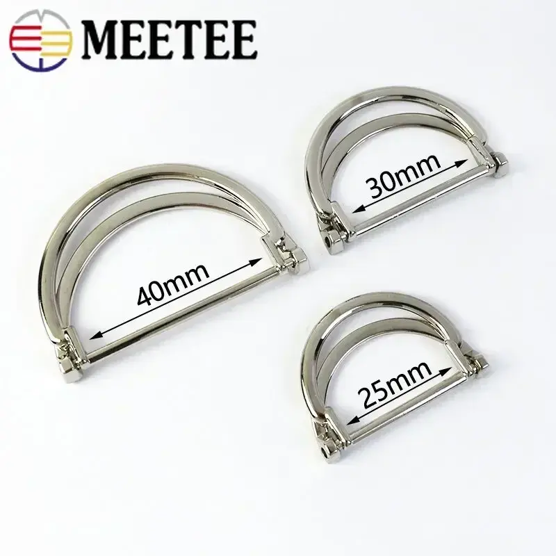 5/10Pcs 25/30/40mm Double D Ring Metal Buckles Coat Belt Buckle Decorative Button Webbing Adjuster Hook Clasp DIY Accessories