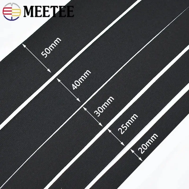 3/5Meters 25-50mm 1.2mm Thick Elastic Bands for Pants Waistband Rubber Ribbon Underwear Stretch Tapes DIY Sewing Accessories