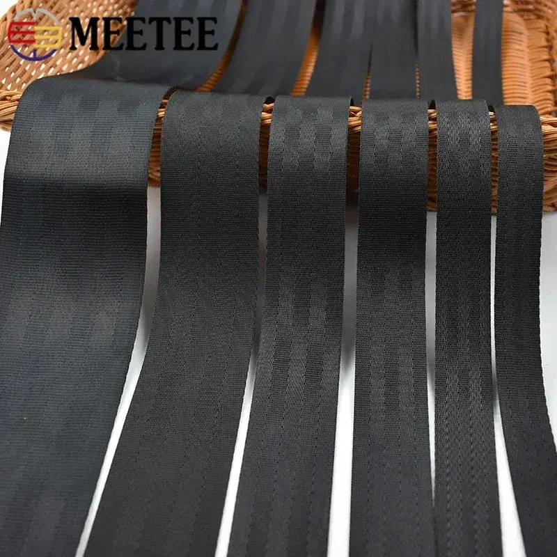 20-70mm 1-5M Black Nylon Webbing Tape for Car Seat Belt Backpack Ribbon Strap Pet Collar Band Bia Binding DIY Sewing Accessories