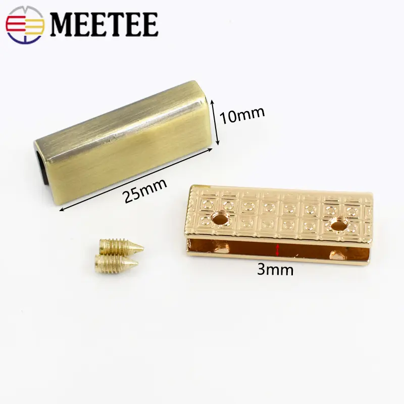 5-30Pcs 25mm Bag Corner Metal Buckles Screws Clip Clasp Edges Protector Strap Belt Tail Clips Stopper Button DIY Accessories