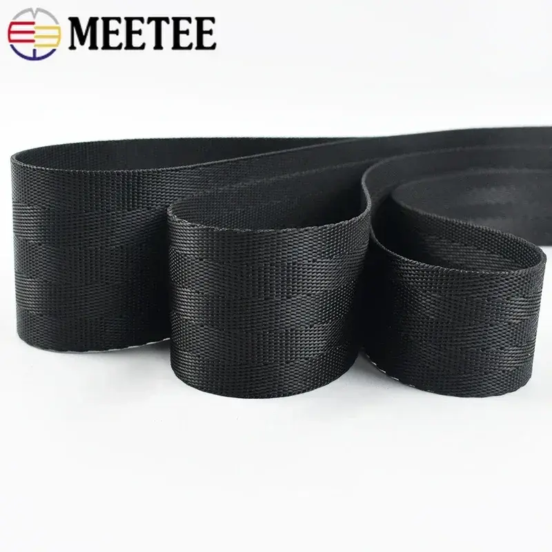 20-70mm 1-5M Black Nylon Webbing Tape for Car Seat Belt Backpack Ribbon Strap Pet Collar Band Bia Binding DIY Sewing Accessories