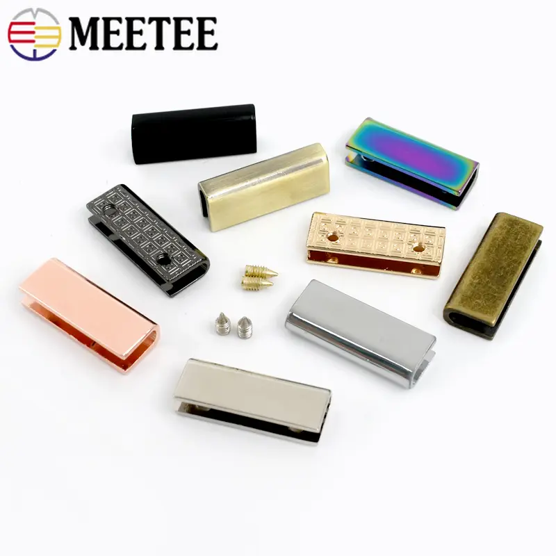 5-30Pcs 25mm Bag Corner Metal Buckles Screws Clip Clasp Edges Protector Strap Belt Tail Clips Stopper Button DIY Accessories